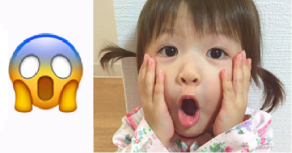 這孩子未來是明星！日本小女孩模仿手機表情符號超到位，可愛的模樣讓大家都醉了～
