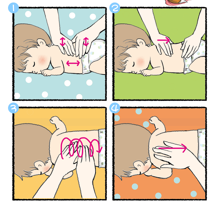 圖解4步驟，幫寶寶做背部安撫按摩，一覺到天亮～～搭配「天然香氛的潤膚乳」更完美！