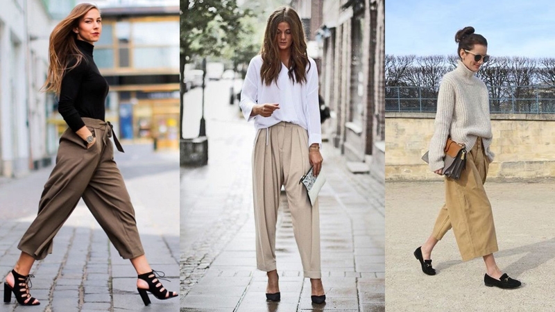 Life生活網 2017褲款關鍵字 卡其寬褲 5招 一件寬褲穿出秋冬最時尚造型