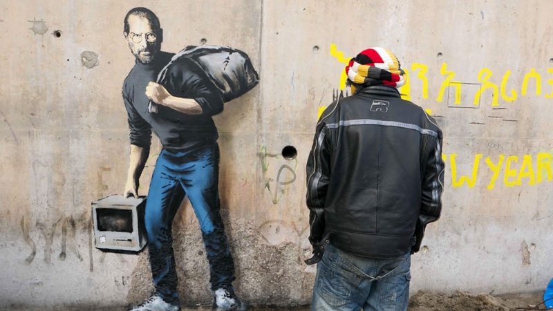 為何拒絕接收難民? Banksy賈伯斯塗鴉抱不平