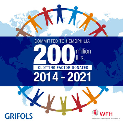 Grifols向世界血友病聯盟人道主義援助計劃捐1.4億國際單位凝血因子