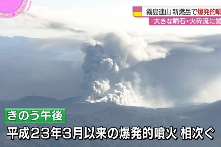 新燃岳火山1天11次爆炸性噴發 濃煙竄天3千公尺