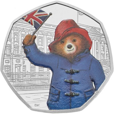 英國皇家鑄幣局推出一套印著萌萌的秘魯小熊帕丁頓熊(TM)的硬幣