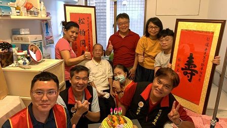 臺北市榮民服務處祝賀榮民林引達伯伯百歲壽辰