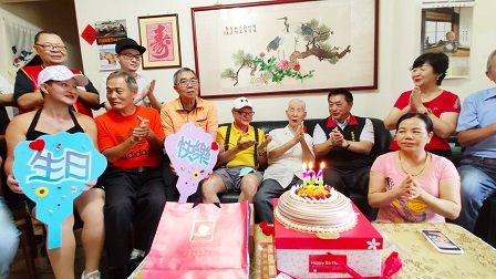 臺北市榮民服務處慶祝榮民呂仲卿伯伯104歲壽辰