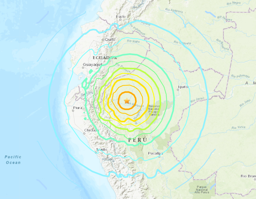 秘魯北部7.5強震 未發海嘯警報